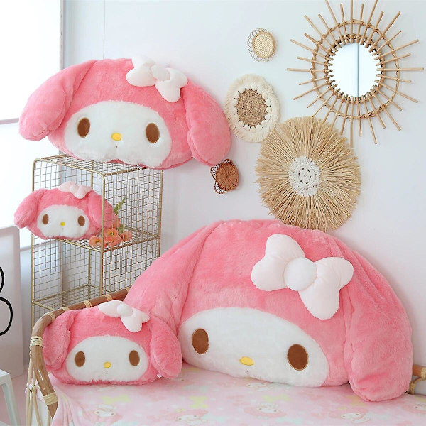 Mjuk My Melody Plyschleksak Stor Storlek Krampludd Bekväm Ryggkudde Söt Japansk Stil Plushies Soffa Dekorativ Kudde Pillow Blanket As Picture