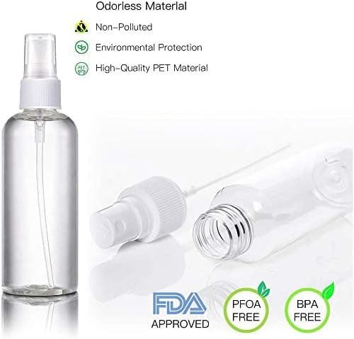 10 * 50 ml:n suihkepullo, tyhjä suihkepullosumutin
