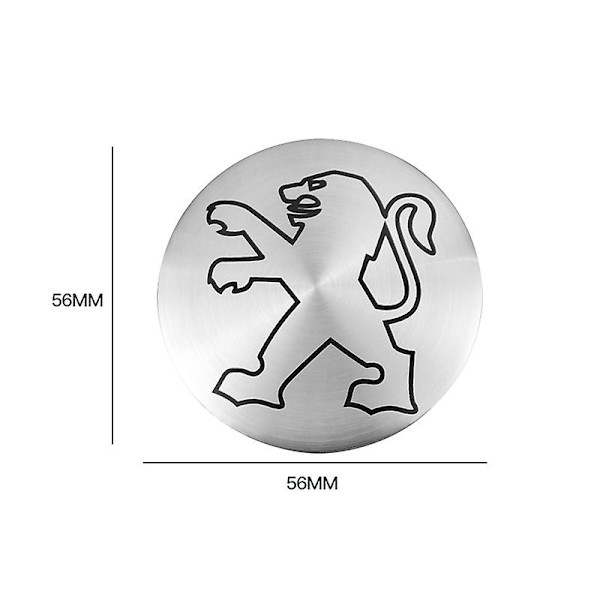 4 st Bilsymbol i metall för hjulnavkapsel till Peugeot 206 307 308 3008 207 208 407 508 2008 5008 107 106 205 4008 301