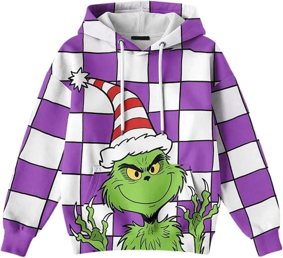Grim Jule Kvinde Hættetrøje, Grønt Monster, Sjov og Sød Jule Sweatshirt, Løs Vinter Pullover Sweater, Størrelse S