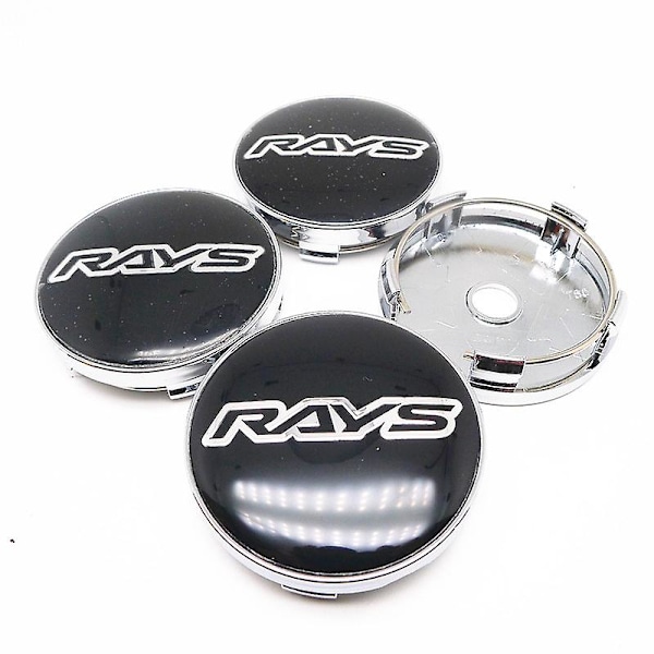 4 st/set 60mm Rays Hjulnav Centrum Navkapsel Bilfälgar Dammskydd Navkapslar 56mm Emblem Auto Styling Tillbehör