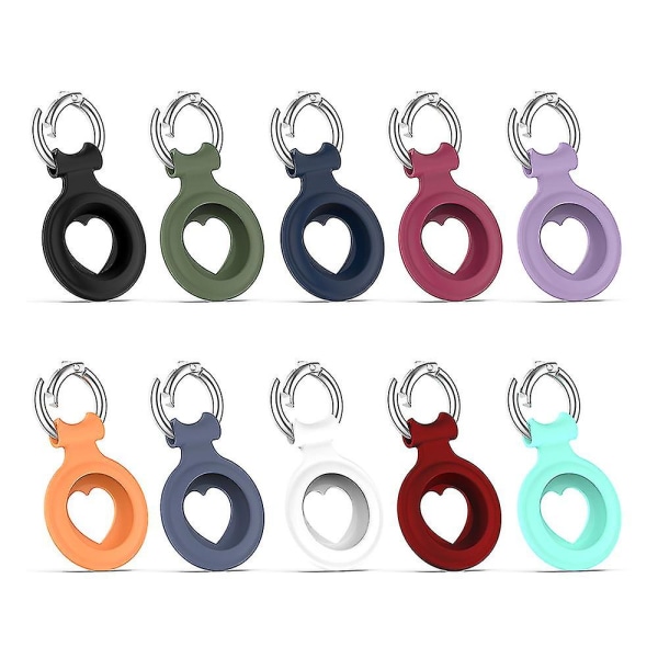 Apple Airtag Læderetui Dækning Til Air Tag Nøglering Holder Ærme Skal Tracker Navy Blue