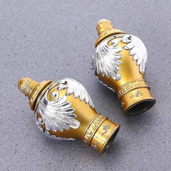 2 stk. Romersk Stang Gardinstang Ende Dekoration til Soveværelse Stue 28mm (Guld)