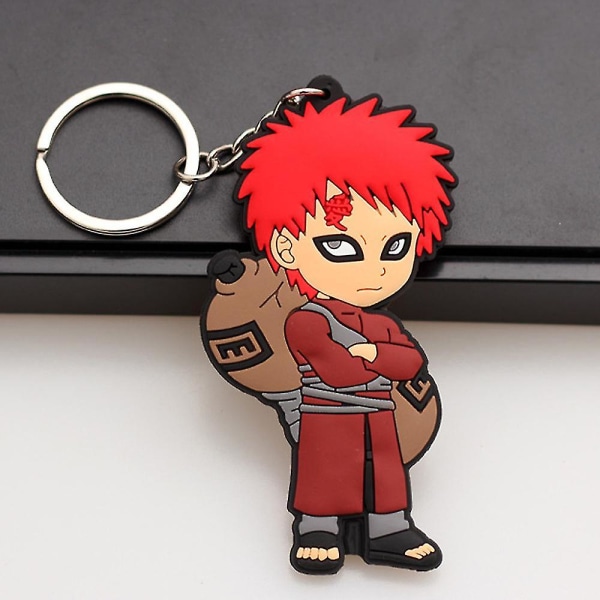Naruto figur silikone nøglering Nøglering Anime Fans Mini Gave Gaara