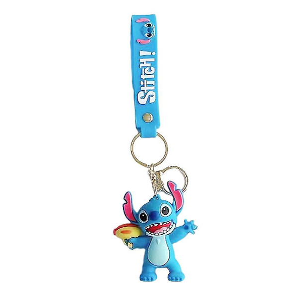 Lilo & Stitch Avaimenperä Piirretty söpö PVC-riipus Avaimenperä Rengas Laukun Tarvikkeet Viehätys Lapsille Pojille Tytöille Lahjat D