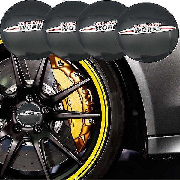 4 kpl auton pyörän keskiön napahattujen kansi tarra John Cooper Works -logolle Mini Cooper Clubman Cabrio Paceman R50 R52 Jcw R55 Johx