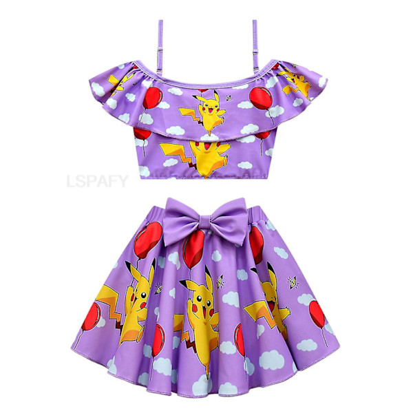 Tegneserie Piger Badetøj Pikachu Piger Badetøj To Stykker Børn Bikini Sæt Børn Badetøj Svømmedragt 203271 Size 150