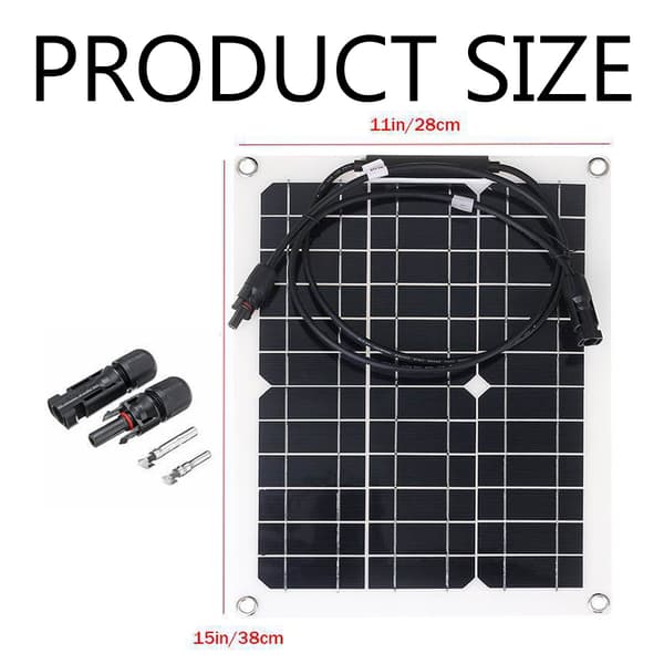 200 Watt 200W Solpanel Kit Med LCD Solar Controller 12V Rv Båd Off Grid_ Ljsm,