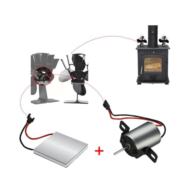 Reparationsdele til skorstensventilator, universalmotor, passer til de fleste skorstensventilatorer