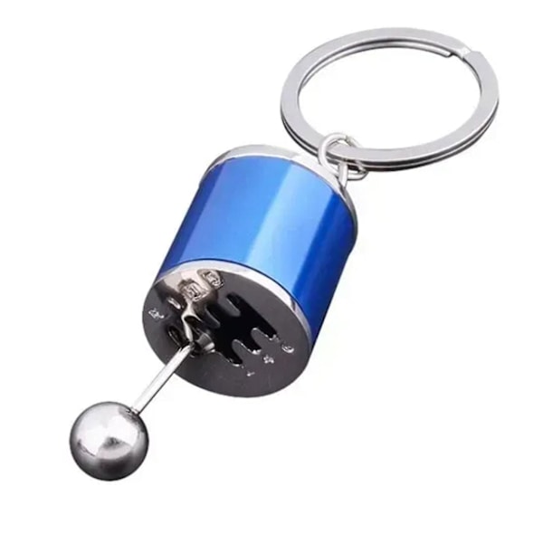 Neon seks-trins manuel gearkasse fidget nøglering + mini skruenøgle, 100% ny Blue
