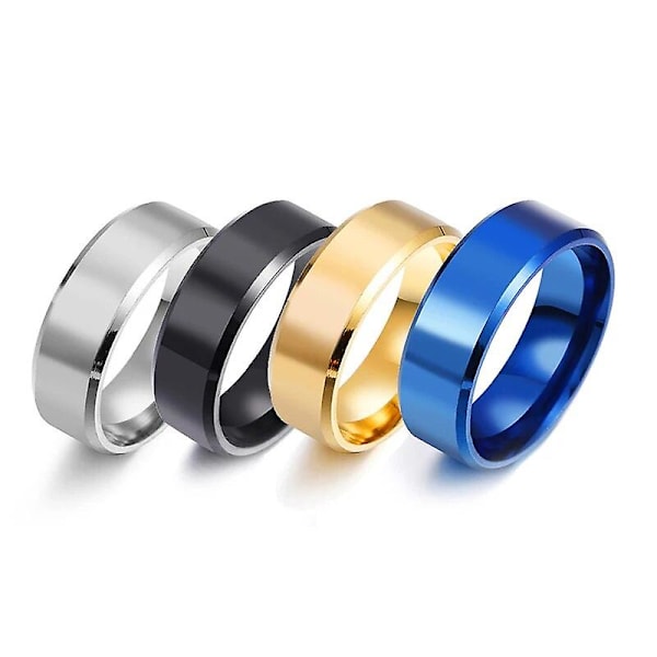 2024 ny modell 4 färger Klassisk 8mm herrring Yta borstad rostfritt stål Enkel ring för kvinnor Vigselring Par smycken Tillbehör gpld 9