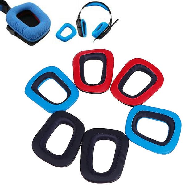 1 par erstatningsøreputer for Logitech G35 G930 G430 F450 øreputer Red