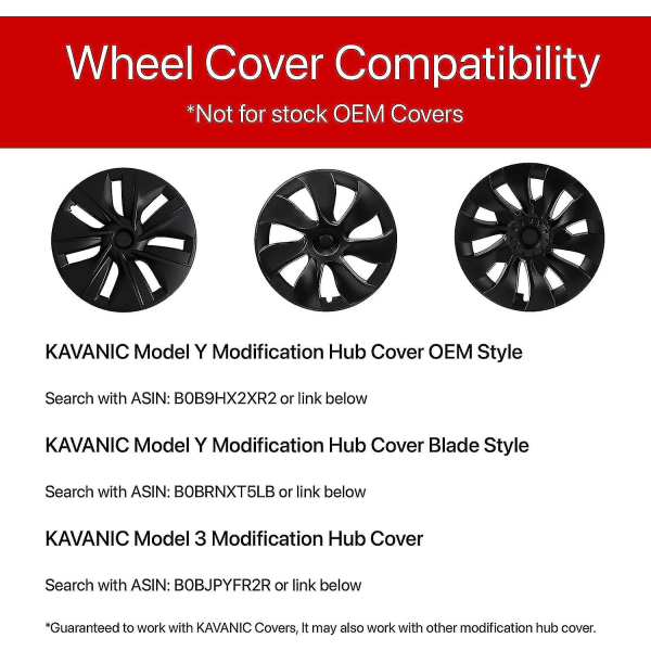 Centrumplast (4 st) för Tesla Model Y Model 3 Modifiering Navkapsel (vit/matt svart) Qxuan