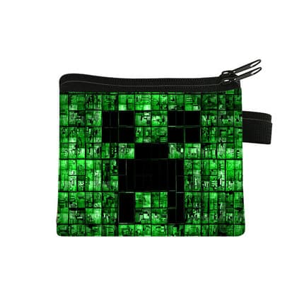 Minecraft Mini Myntpung — Bærbar Kortholder i Polyester for Studenter 13.5*11cm.56
