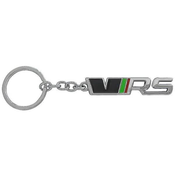 Nøkkelring i metall for kvinner og menn, VRS bilnøkkelring for Skoda Octavia 2 3 4 1 A7 5e Fabia Mk1 Mk2 Mk3 Superb Rapid Kodiaq VRS Nøkkelring Tilbehør Grey Silver