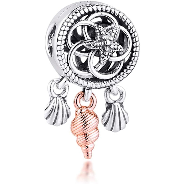 Sommer Openwork Seashell Dreamcatcher Bead 925 Sølv DIY Passer til Original Pandora Armbånd Charm Mote Smykker