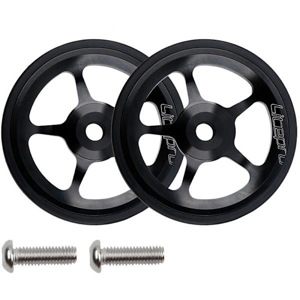 Litepro Easy Wheel og Forlængelsesstang til Brompton Bagagebærer Easywheel Teleskopstang