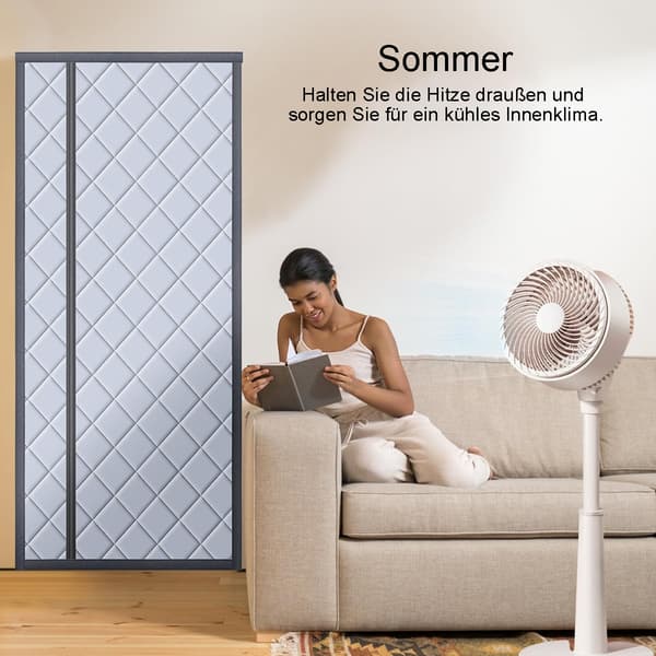 Termogardin Kuldebeskyttelse Magnet 100x220 cm til Døre Termo Gardiner