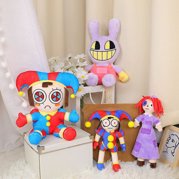 Digital Circus Plush,the Amazing Pomni And Jax Plushies Toy,nya Digital Circus Plyschleksaker,tecknad bildkudde G A