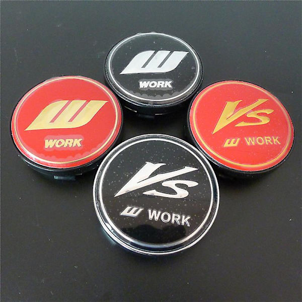 4 kpl 60 mm:n pyörän keskiön napahatut Vs W Work Universal vanteet pölytiiviit suojukset napahatut Emblem Car Styling|pyörän keskiön napahatut|