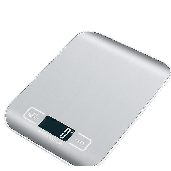 5 kg/1g hvid metal batteriversion Mini elektronisk køkkenvægt Lille elektronisk køkkenvægt Bærbar elektronisk vægt,