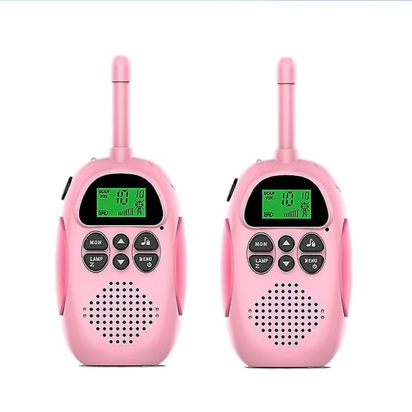 Radiopuhelimet lapsille Pojat Tytöt Lelu 3-10+ vuotta 8 kanavaa Vox Scan ladattava kaksisuuntainen radio, 3 km kantama, Walky Talky ulkoseikkailuihin Multi Pink