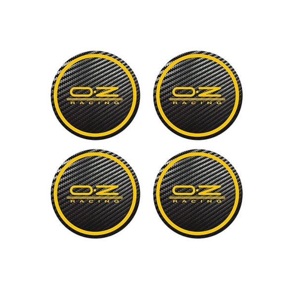 4 kpl for OZ Racing Octavia A5 Fabia Loistava auton muotoilu Badge Logo Carbon Center Caps kevytmetallivanteen napa