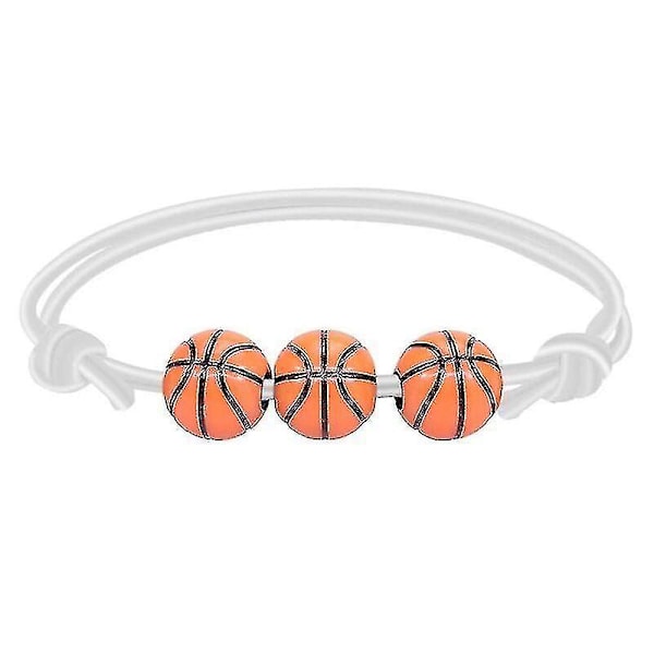 Populär Basketboll Baseboll Armband Vaxlina Vävd Tennis Rugby Armband 8 Färger White line Basketball