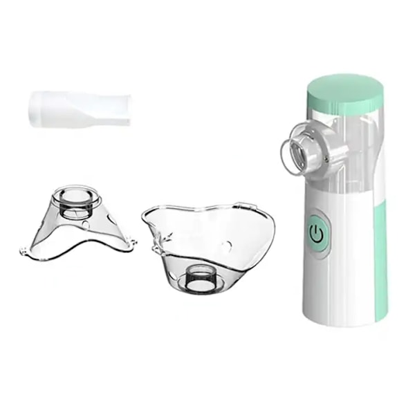 Inhalator för Barn och Vuxna, Bärbar Mesh Nebulisator med Tyst Drift, Fin Dimma, 8 ml, USB & Batteri, Astma & Förkylning