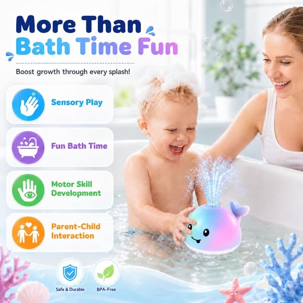 Babybadleksaker Lyser upp Poolvattenleksak för Småbarn Bebisar 1-3 År Present