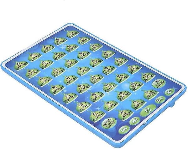 Arabisk Läslära, Tablet Learning Language Tidig inlärning Tablet Elektronisk Pedagogisk Leksak (Blå)