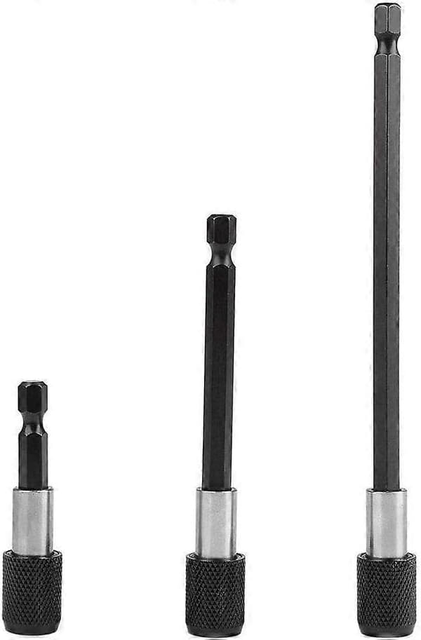 3 st 6,35 mm Hex Skaft Magnetisk Förlängningsbitshållare För Skruvmejsel 60 mm 100 mm 150 mm Snabbkopplingsförlängningschuckadapterkit För Skruvning