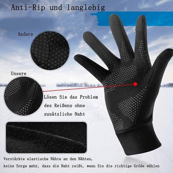 Pekskärmshandskar, Unisex Sporthandskar Handskfoder Utomhus Löparhandskar Varma Vindtäta Vinterhandskar Halkfria Full Fin