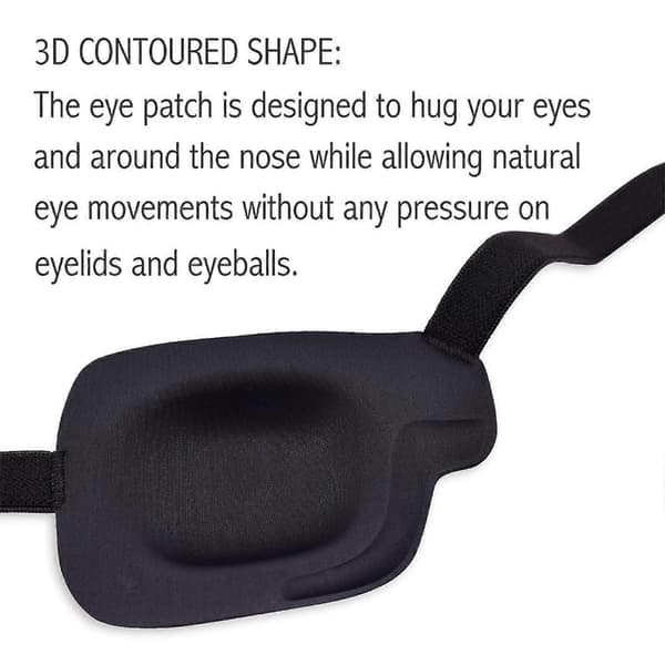 2-pack 3D-ögonlapp, svart (vänster öga)