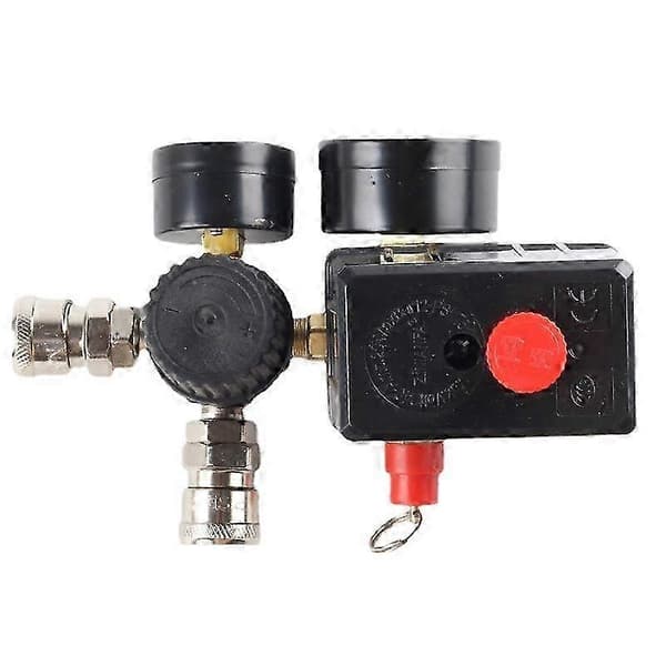 Luftkompressor Tryckströmbrytare Kontrollventil Regulator Mätare 220V 0-180 psi med Snabbkoppling