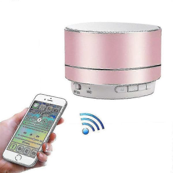 Trådlös Bluetooth-högtalare Mini Led Multifunktion Stereo Bluetooth Roséguld