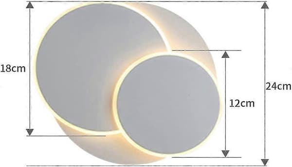 15W LED Vägglampa, Kreativ Eclipse 3-i-1 Solid Protection Inter Vägglampa