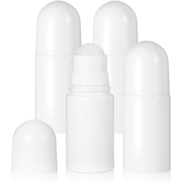 Tomma Roll-On Flaskor 4-pack - Återfyllningsbara Eterisk Olja Flaskor med Lock - Läcksäkra Rollerflaskor för Parfymer - Aromaterapi, Kosmetika