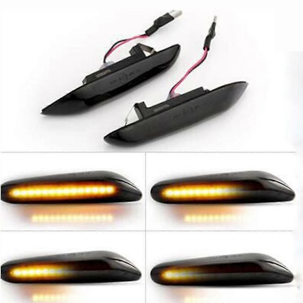 Dynamisk LED Blinkers Sidomarkeringsljus Sekventiell Blinklampa För Bmw E46 E36 E60 E61 E90 E91 E92 E93 X1 E84(bejoey)