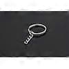 50-pack nyckelringar kort kedja 25 mm Silver