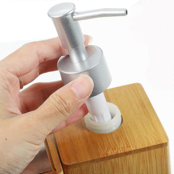 Badrumsset i bambu - Tandborsthållare, Mugg & Tvåldispenser (24,5x9,5x2,5cm)