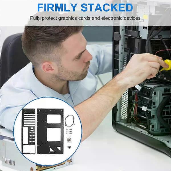 GPU Mining Ram, Stöder ITX/ATX Moderkort, Bitcoin Rig Chassi