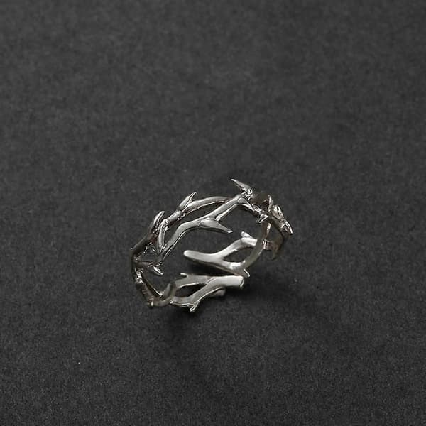 Justerbara ringar Silver Törn Gren Ringar Öppna Ringar för Förlovningsförslag