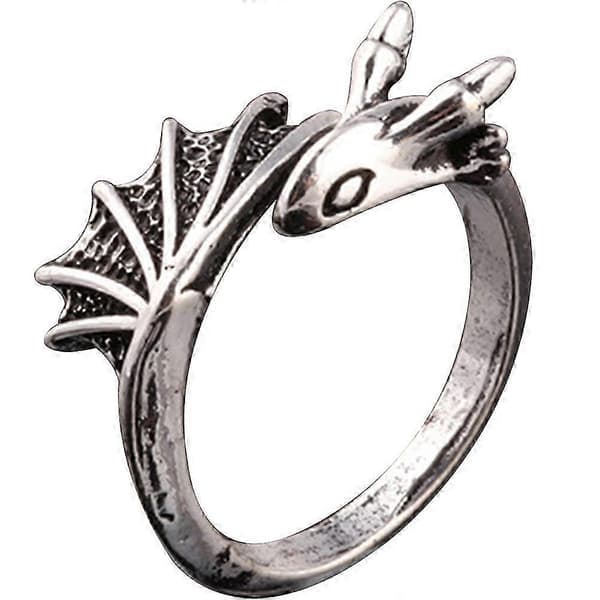 Drakring Retro Ring Öppningsbara Fingerringar Cool Stil Ring Smycken för Män