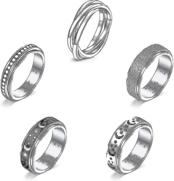 Fidgetringar Ångestring för kvinnor Spinnerring för ångest Fidget Ångestring Fidgetring Spinnerring-dwdz