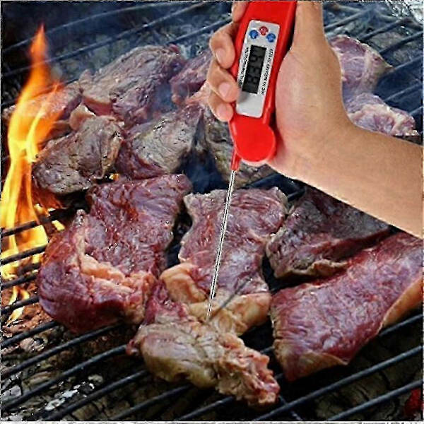 Digital Termometer Mat Kött Matlagning Termometer Köksredskap BBQ Grill Rök Svart