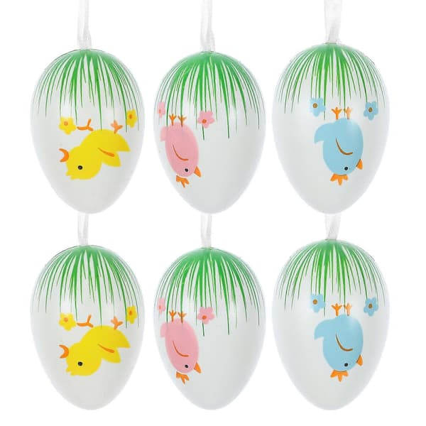 6 st påskhängande ornament vårprydnader påskhängen