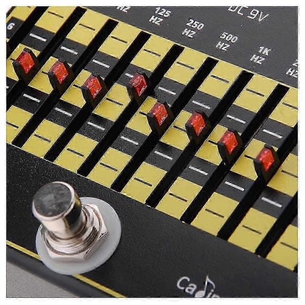 -24 10-Band EQ Equalizer True Bypass Gitarr Effektpedal med Aluminiumlegering