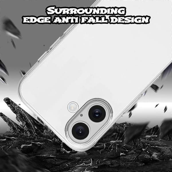 iPhone 16 PLUS Skal Transparens Transparent Silikon Skala 0.3 mm