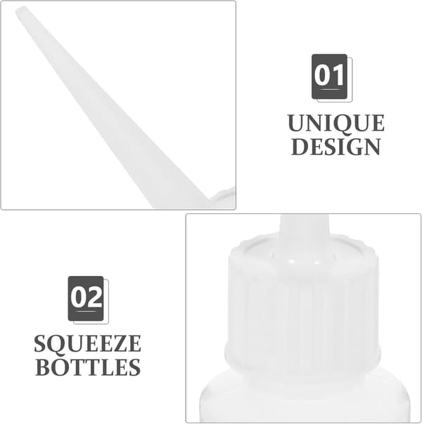 20-pack Sprayflaskor - Små klämflaskor med lock - Återfyllningsbara kryddklämflaskor i plast med droppare - För pyssel - BBQ - Olja - Tomatsås